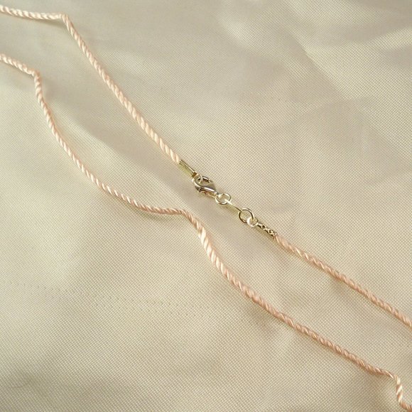 New Victoria Wieck Pink Cubic Zirconias Pink Satan Rope, Chain Silver Necklace - Picture 4 of 8